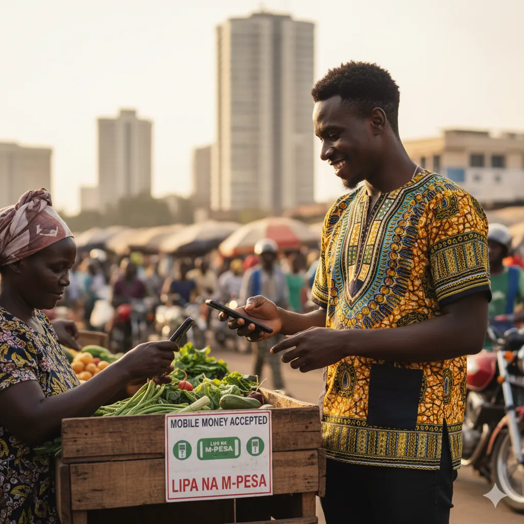 Abstract background for The Digital Payments Gold Rush in Africa